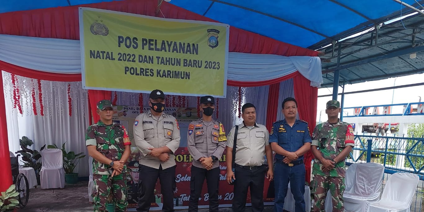 Babinsa Lubuk, Sertu Murdani Lakukan Pengaman Natal dan Tahun Baru di Pelabuhan Kundur