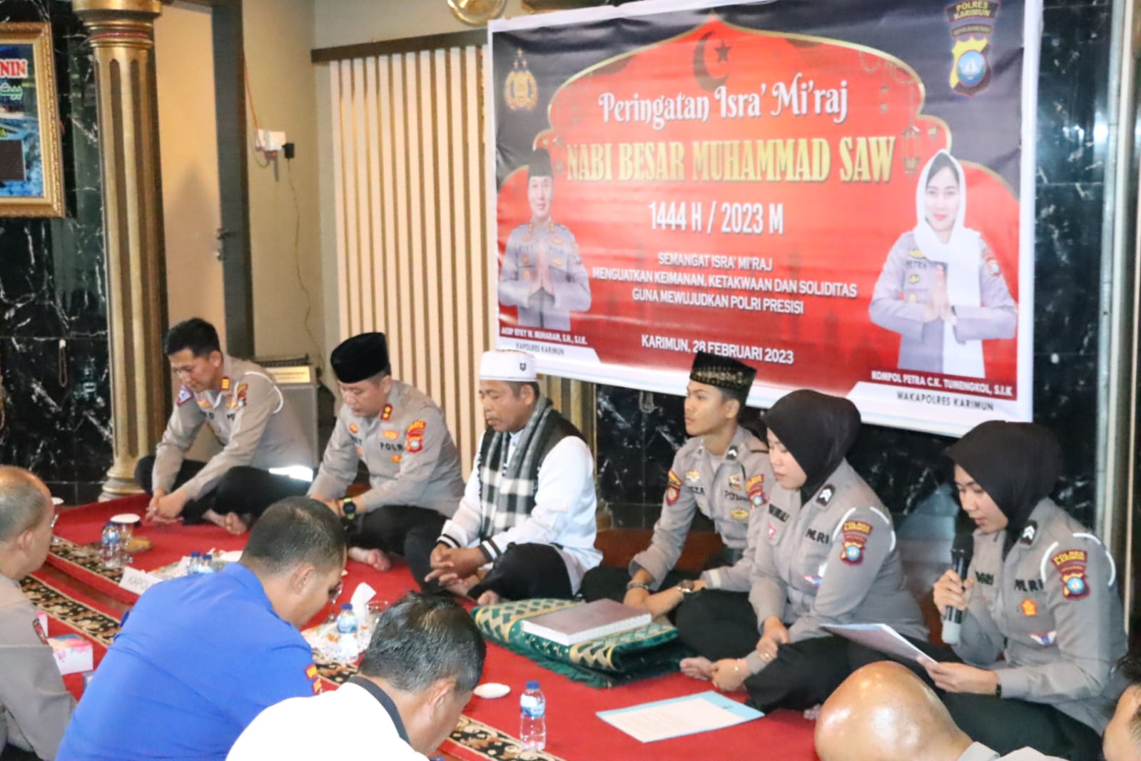 Polres Karimun Peringati Isra Mikraj Nabi Besar Muhammad SAW.