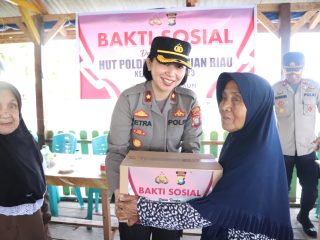 HUT Polda Kepri Ke-18, Polres Karimun Gelar Bakti Sosial.