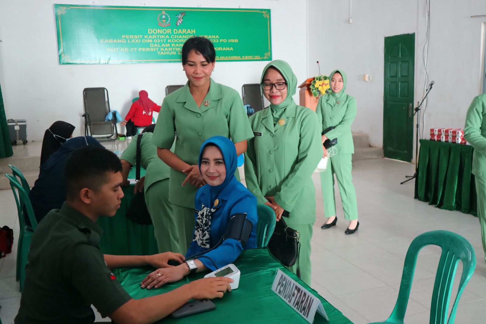 Persit KCK Dim 0317/TBK Gelar Donor Darah.