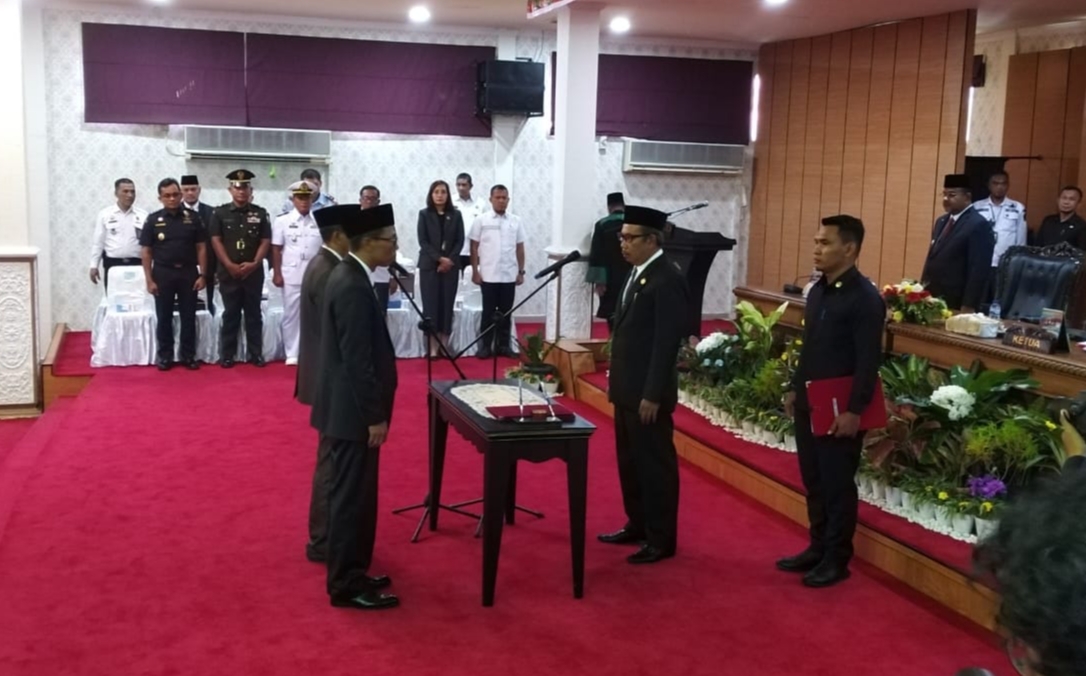 DPRD Kabupaten Karimun menggelar rapat Paripurna dengan agenda Pengganti Antara Waktu (PAW) Anggota DPRD Kabupaten Karimun sisa masa jabatan tahun 2019-2024.