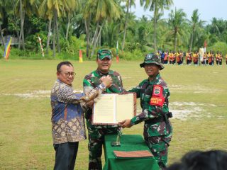 TMMD ke-117 Kodim 0317/TBK resmi ditutup, di Lapangan Ikatan Pemuda Buru (IPB) Kelurahan Buru, Kecamatan Buru, Kabupaten Karimun.