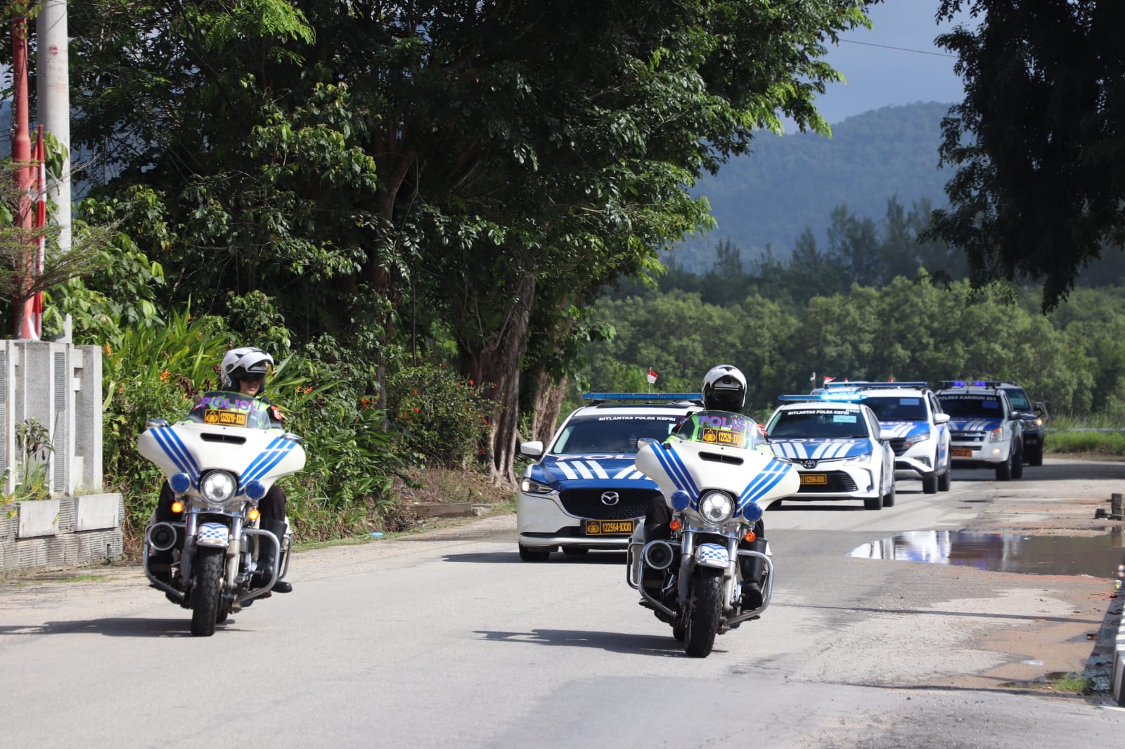 Polres Karimun melakukan Asistensi dan Simulasi pengamanan Presiden RI dan kegiatan GTRA Summit 2023.