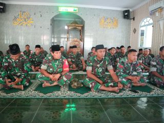 Kodim 0317/TBK menggelar vicon doa bersama dalam rangka memperingati HUT TNI ke-78, Selasa (2/10/2023) kemarin.