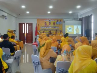 DPD Partai Golongan Karya (Golkar) Kabupaten Karimun menggelar Bimbingan Teknis (Bimtek) Pembekalan kepada Caleg DPRD Karimun.