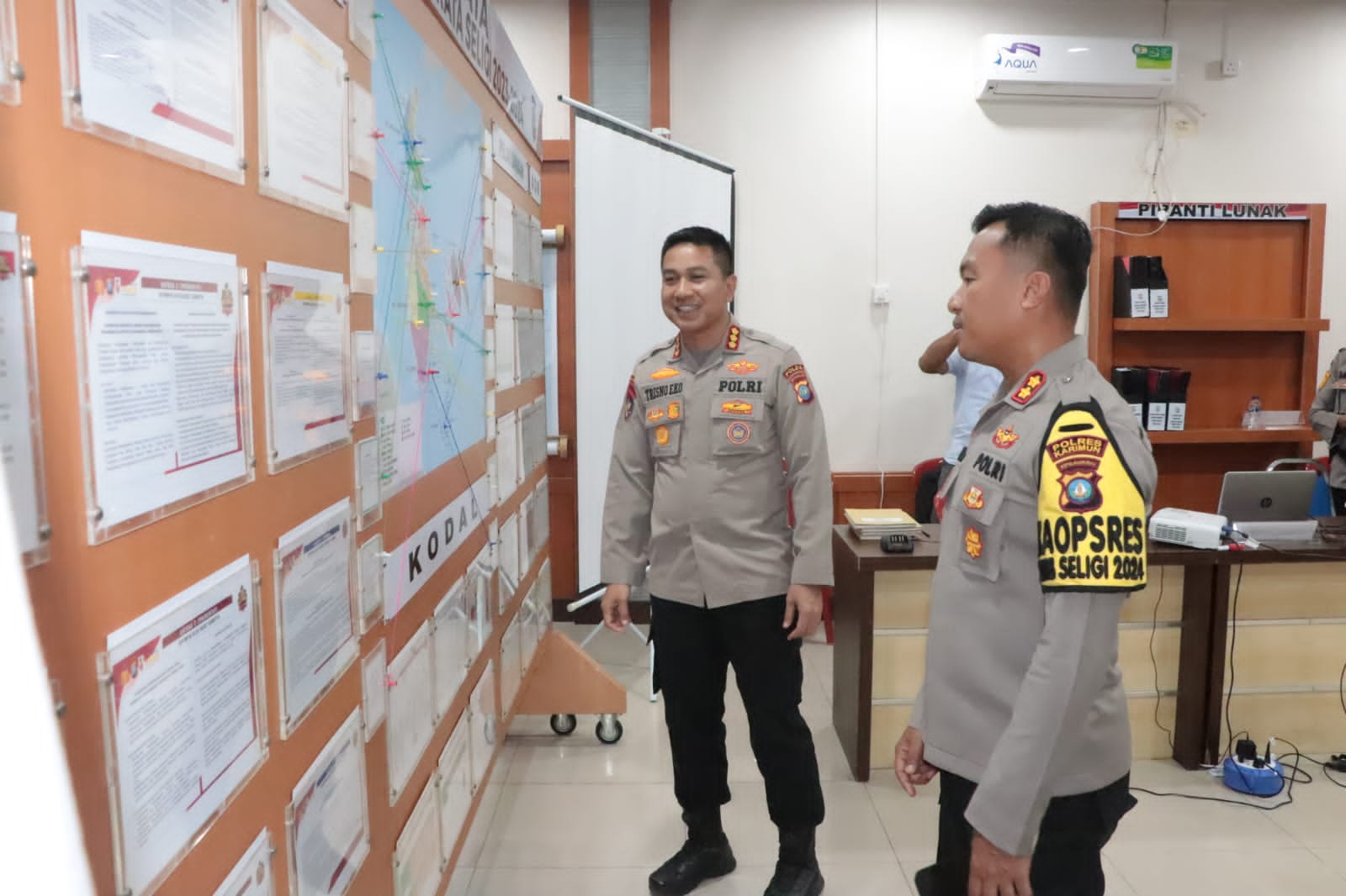 Kepolisian Resor Karimun menerima kunjungan Perwira Pengamat Wilayah (Pamatwil) Polda Kepri dalam rangka Operasi Mantap Brata tahun 2023-2024.