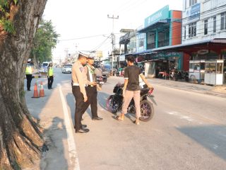 Satlantas Polres Karimun menggelar sosialisasi kawasan tertib berlalu lintas (KTL)di wilayah hukum Polres Karimun, Rabu (6/12/2023).