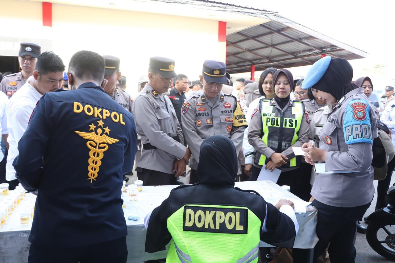 Tim Biroprovos Divpropam Mabes Polri bersama Bidpropam Polda Kepri dan Bidpropam Polres Karimun menggelar Operasi Penegakan Ketertiban dan Pendisiplinan (Opsgaktibplin) di Polres Karimun, Rabu (28/2/2024).