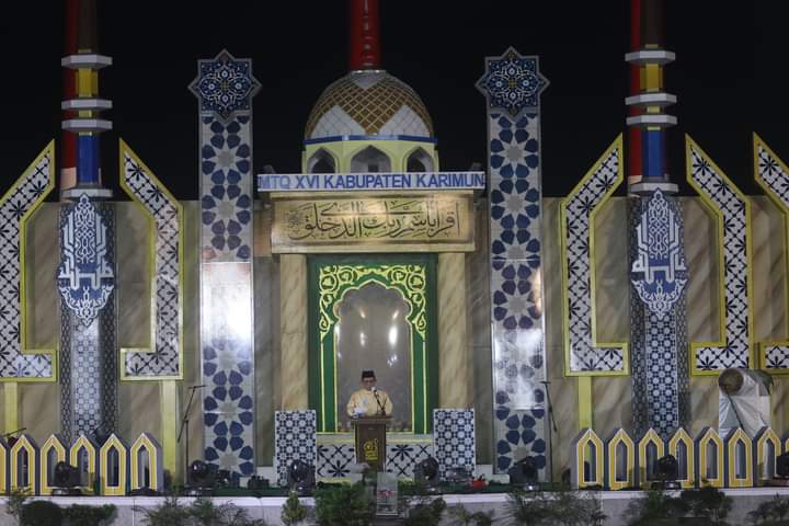 Gubernur Kepri, Ansar Ahmad membuka pagelaran Musabaqoh Tilawatil Qur'an (MTQ) ke-XVI tingkat Kabupaten Karimun, Selasa (16/4/2024) malam.