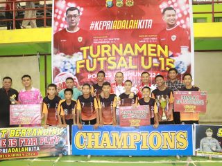 Polres Karimun Tutup Turnamen Futsal Hari Bhayangkara ke-78