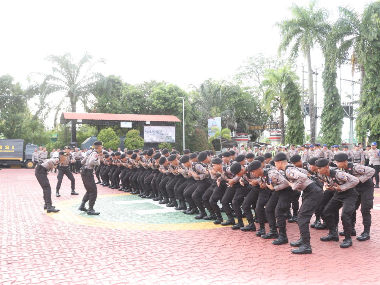 Sebanyak 59 siswa Diktukba Polri SPN Polda Kepri melaksanakan latihan kerja (Latja) di Polres Karimun, Senin (3/6/2024).