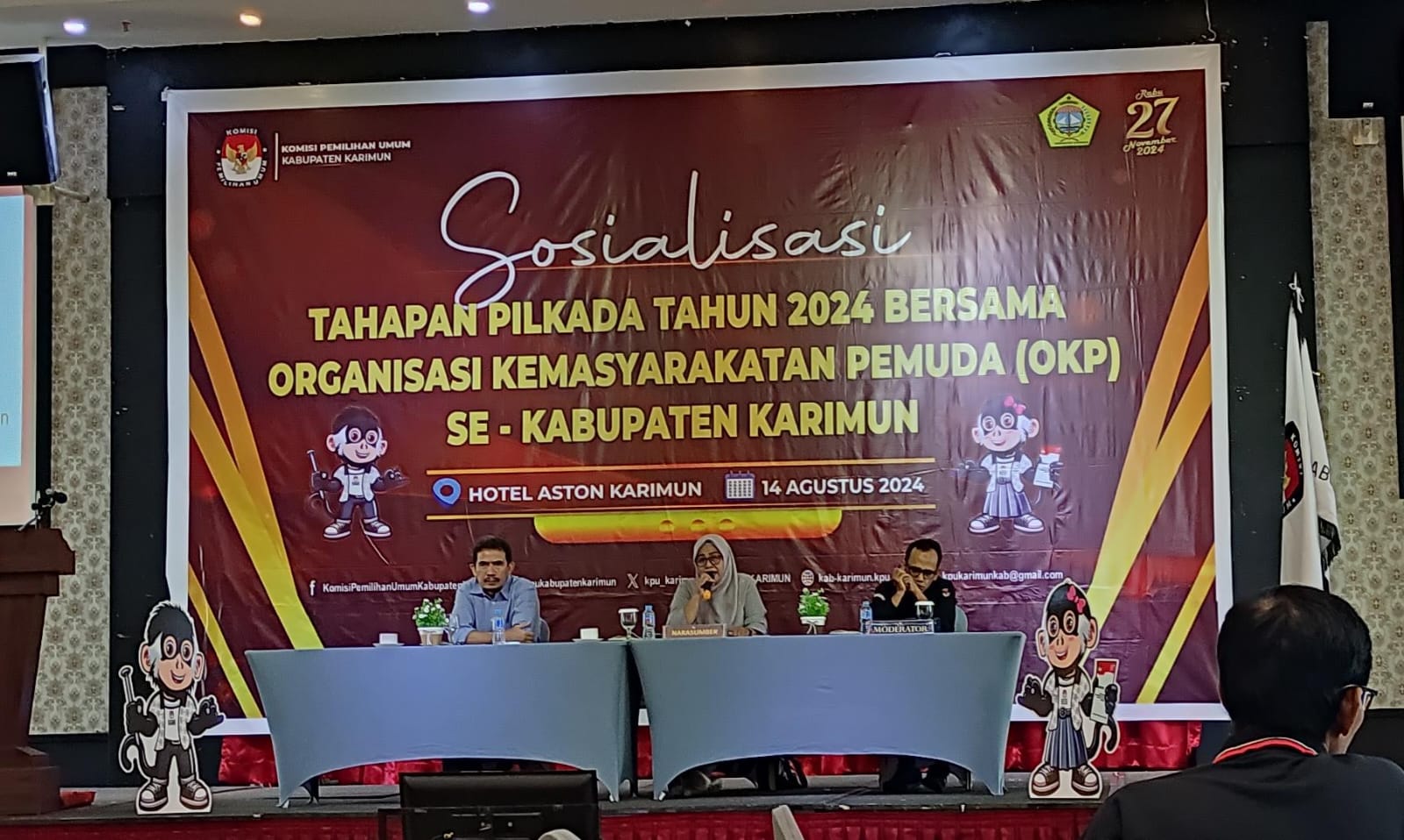 Komisi Pemilihan Umum (KPU) Kabupaten Karimun gencara melaksanakan kegiatan sosialisasi tahapan pemilihan kepala daerah.