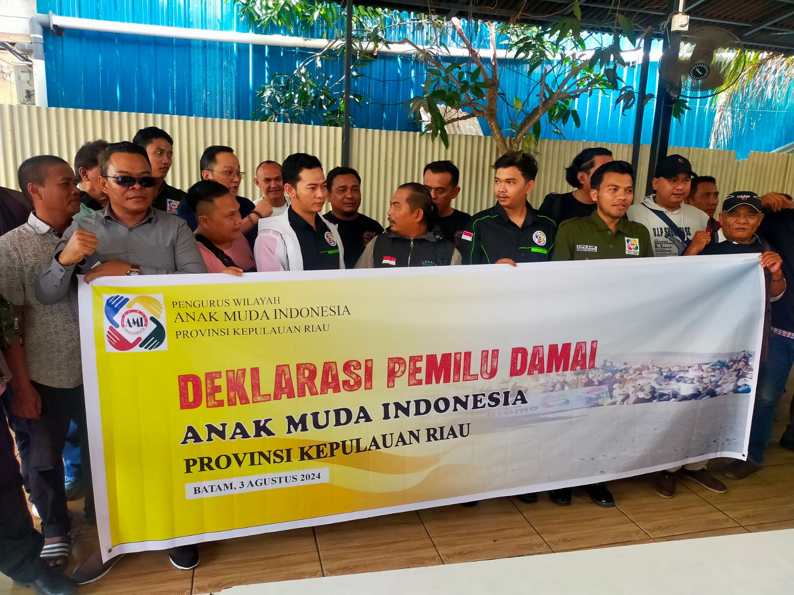 Pengurus Wilayah (PW) Anak Muda Indonesia (AMI) Provinsi Kepulauan Riau (Kepri) menggelar Deklarasi Pilkada 2024 damai.