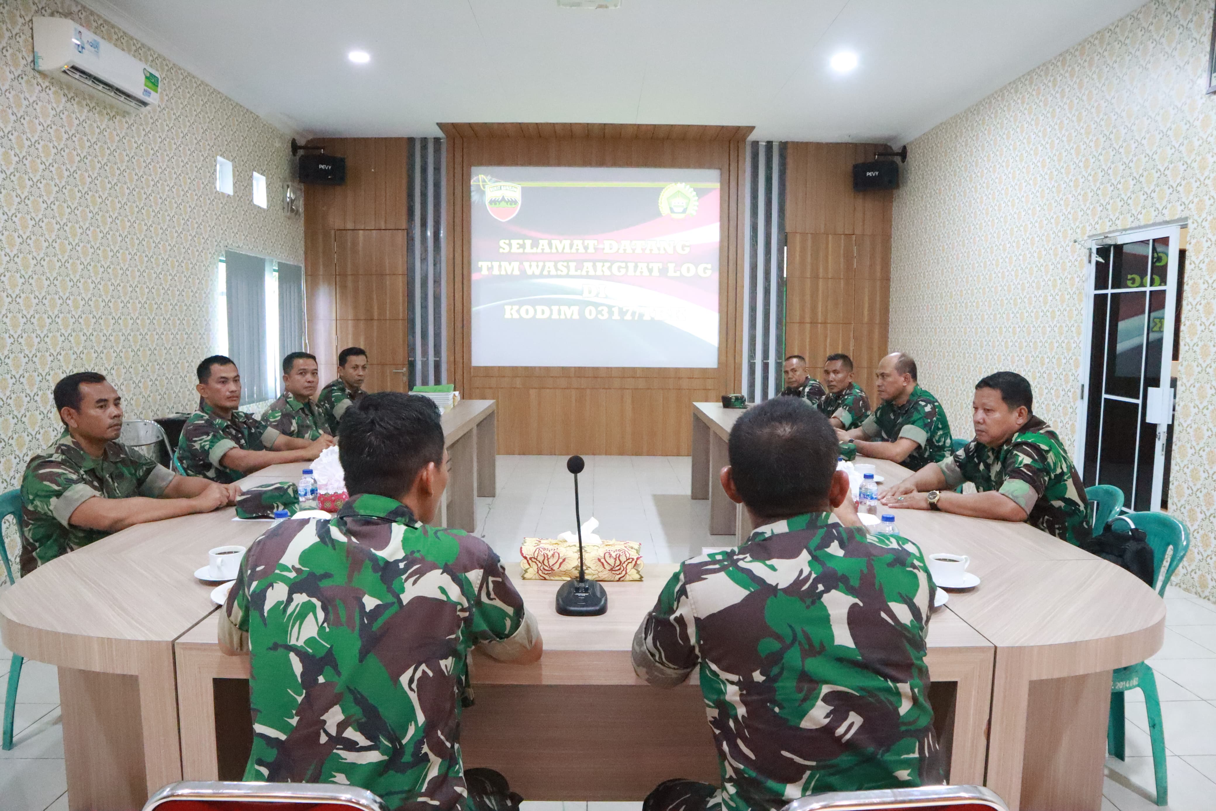 Kodim 0317/TBK Terima Kunjungan Kerja Tim Waslakgiat Log Kodam I/BB